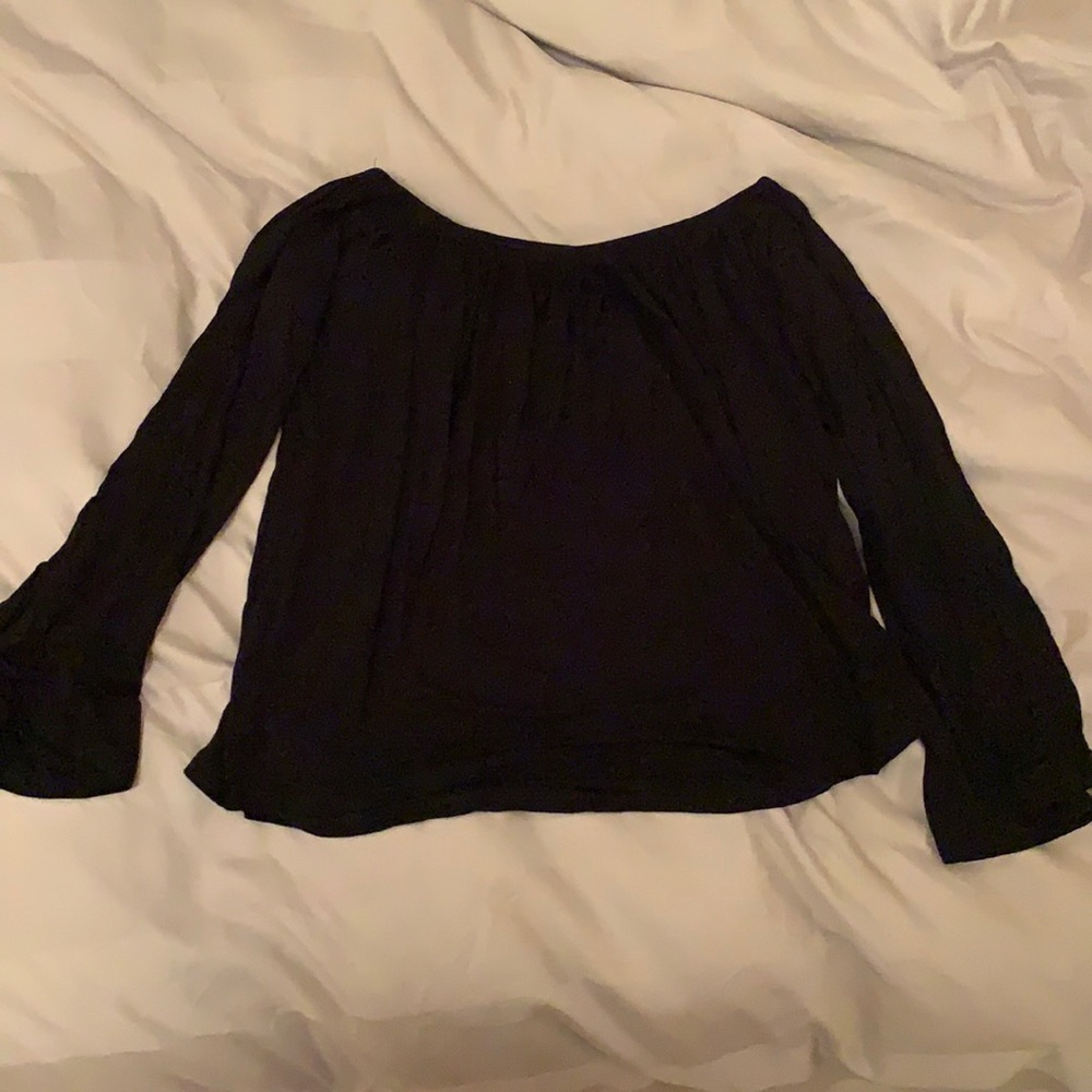 Long sleeve off the shoulder shirt